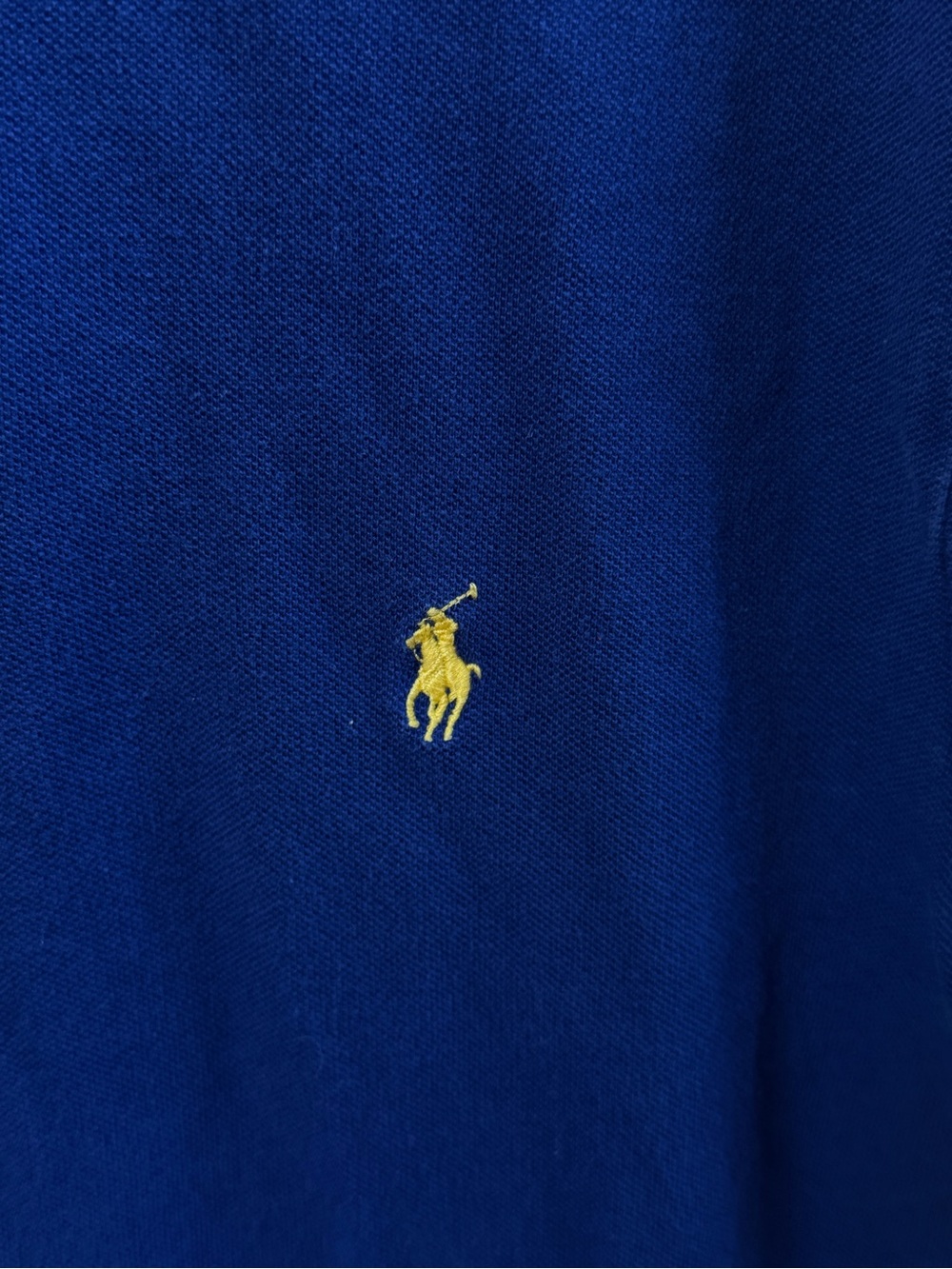 Ralph Lauren Royal Blue Polo with Yellow Lettering